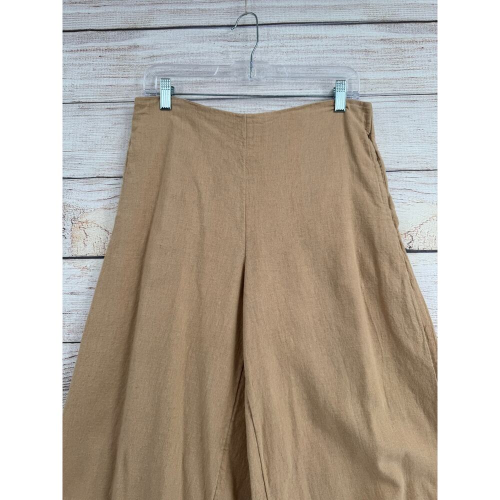 Free People Free EST Linen Blend Wide Leg Pull On Pants Womens Small Beige Tan - Picture 3 of 13